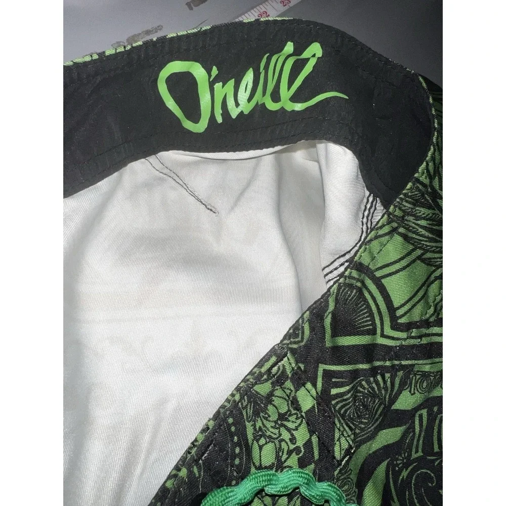 O'neill Men's‎ L Green Black Gothic Skull King Of Spade Logo Santa Clara Board